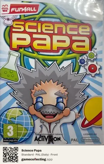 Science Papa Nintendo Wii, Italy box front