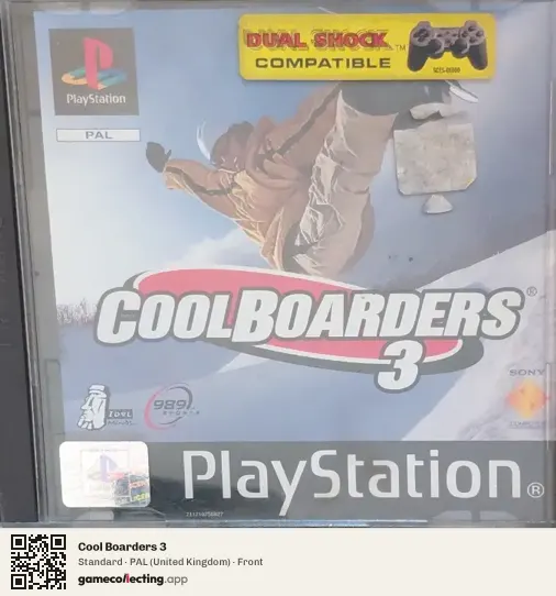 Cool Boarders 3 PlayStation, United Kingdom box front