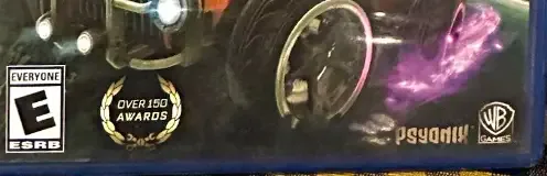 Rocket League, the ESRB box on its front