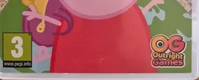 Peppa Pig: World Adventures, the PEGI square on its front