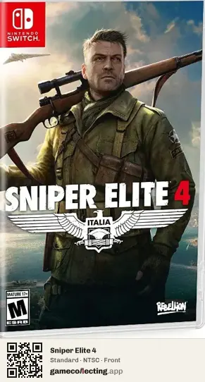 Sniper Elite 4 Nintendo Switch, NTSC box front