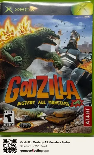 Godzilla: Destroy All Monsters Melee Xbox, NTSC box front