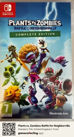 Plants vs. Zombies: Battle for Neighborville Nintendo Switch, United Kingdom box front