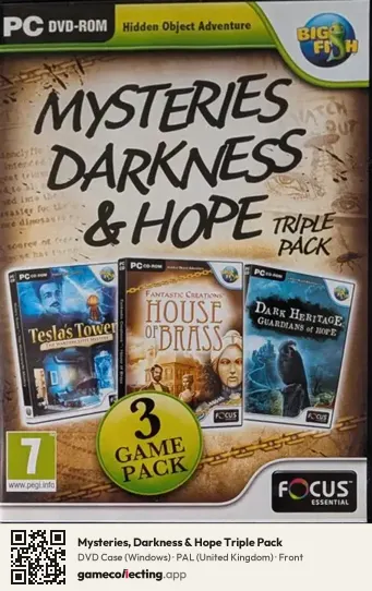 Mysteries, Darkness & Hope Triple Pack Computer, United Kingdom box front
