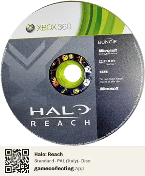 Halo: Reach Xbox 360, PAL disc