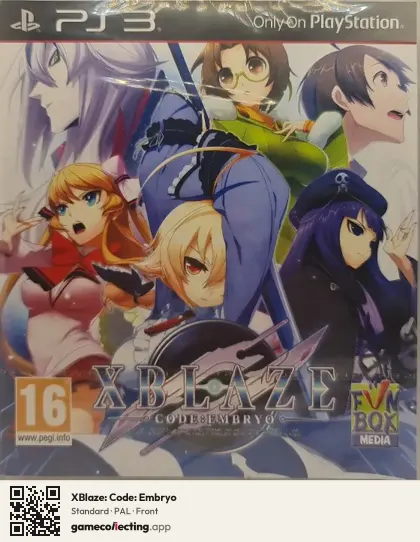 XBlaze: Code: Embryo PlayStation 3, PAL box front
