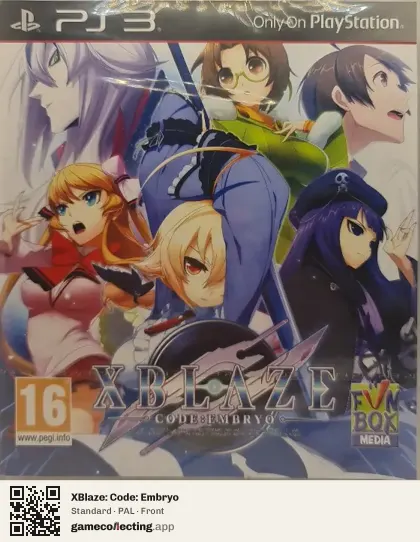 XBlaze: Code: Embryo PlayStation 3, PAL box front