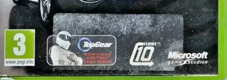 Forza Motorsport 3, the PEGI square on its front