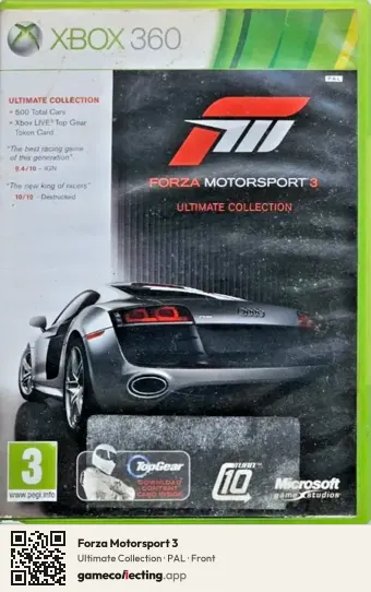 Forza Motorsport 3 Xbox 360, PAL box front