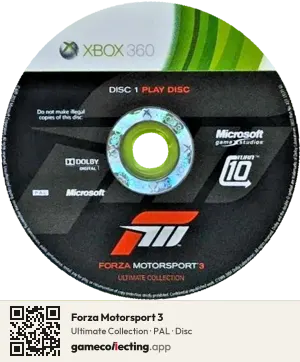 Forza Motorsport 3 Xbox 360, PAL disc