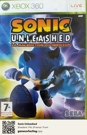 Sonic Unleashed Xbox 360, France box front