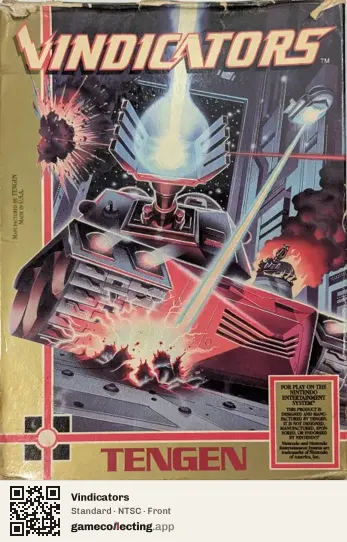 Vindicators Nintendo Entertainment System, NTSC box front