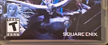 Dissidia 012: Duodecim Final Fantasy, the ESRB box on its front