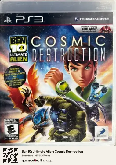 Ben 10: Ultimate Alien: Cosmic Destruction PlayStation 3, NTSC box front