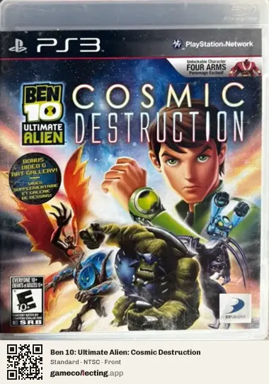 Ben 10: Ultimate Alien: Cosmic Destruction PlayStation 3, NTSC box front