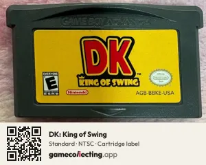 DK: King of Swing Game Boy Advance, NTSC cartridge label