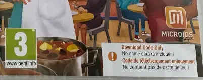 My Universe: Cooking Star Restaurant, the PEGI square on its front