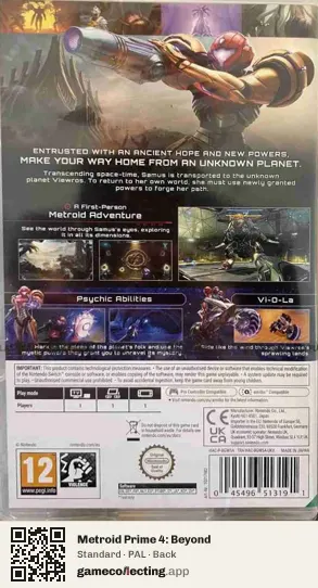 Metroid Prime 4: Beyond Nintendo Switch, PAL box back