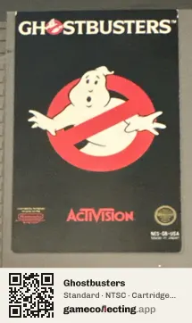 Ghostbusters Nintendo Entertainment System, NTSC cartridge label