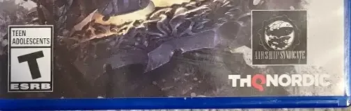 Darksiders Genesis, the ESRB box on its front