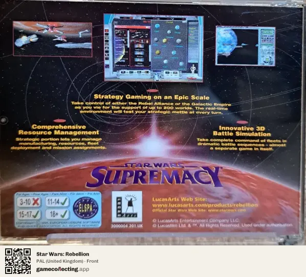 Star Wars: Rebellion Computer, United Kingdom box front