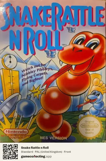 Snake Rattle n Roll Nintendo Entertainment System, United Kingdom box front