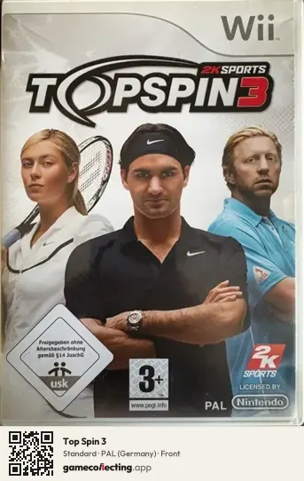 Top Spin 3 Nintendo Wii, Germany box front