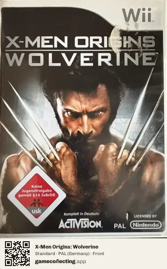 X-Men Origins: Wolverine Nintendo Wii, Germany box front