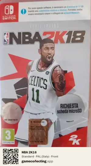 NBA 2K18 Nintendo Switch, Italy box front