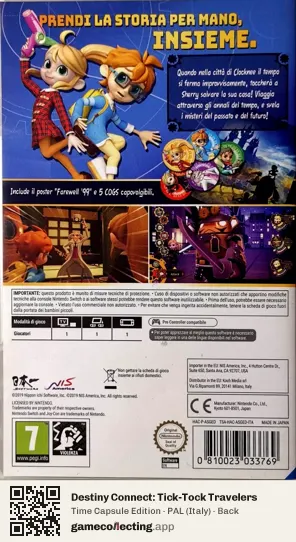 Destiny Connect: Tick-Tock Travelers Nintendo Switch, Italy box back