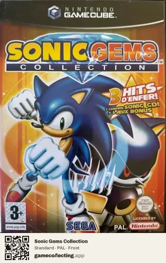 Sonic Gems Collection Nintendo GameCube, PAL box front
