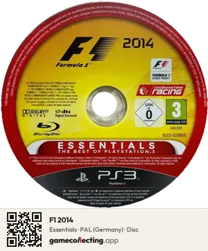 F1 2014 PlayStation 3, PAL disc