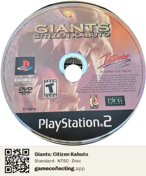 Giants: Citizen Kabuto PlayStation 2, NTSC disc