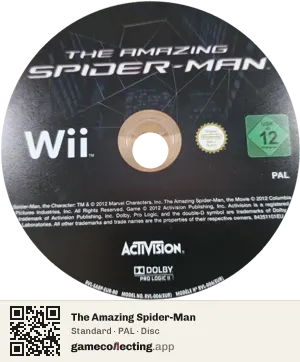 The Amazing Spider-Man Nintendo Wii, PAL disc