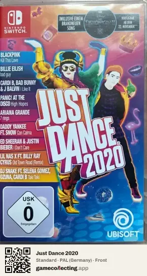 Just Dance 2020 Nintendo Switch, Germany box front