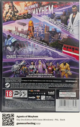 Agents of Mayhem Computer, PAL box back