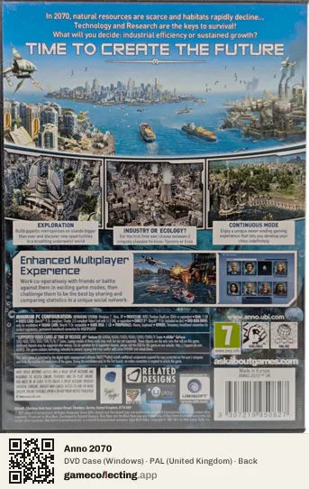 Anno 2070 Computer, United Kingdom box back