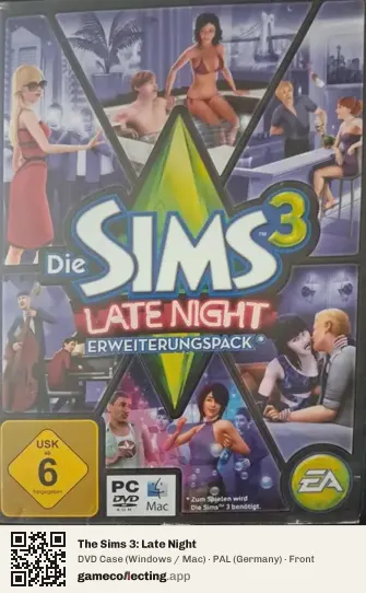 The Sims 3: Late Night Computer, Germany box front