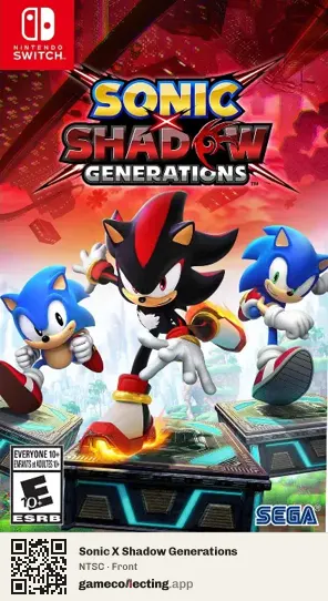 Sonic X Shadow Generations Nintendo Switch, NTSC box front