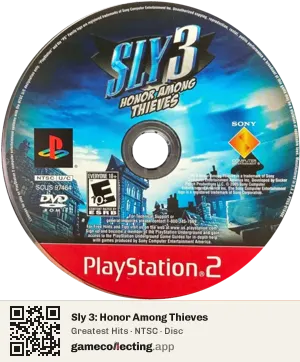 Sly 3: Honor Among Thieves PlayStation 2, NTSC disc