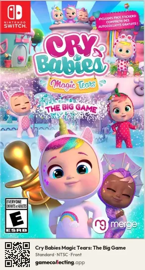 Cry Babies Magic Tears: The Big Game Nintendo Switch, NTSC box front