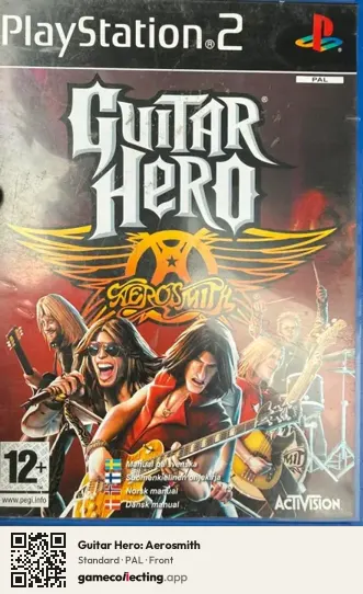 Guitar Hero: Aerosmith PlayStation 2, PAL box front