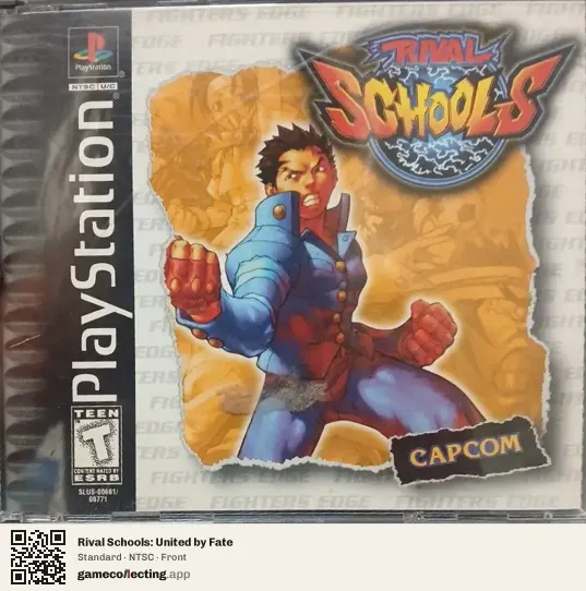 Rival Schools: United by Fate PlayStation, NTSC box front