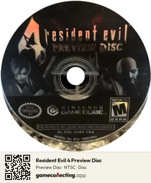 Resident Evil 4 Preview Disc Nintendo GameCube, NTSC disc