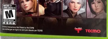 Dead or Alive 5 Ultimate, the ESRB box on its front