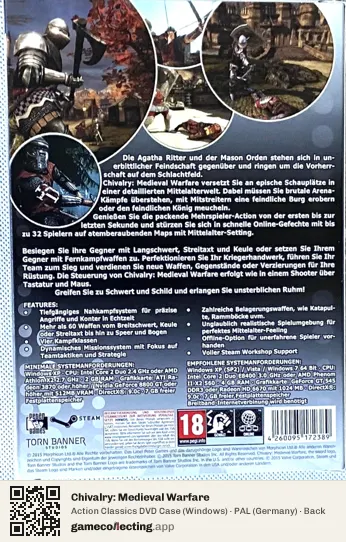 Chivalry: Medieval Warfare Computer, Germany box back