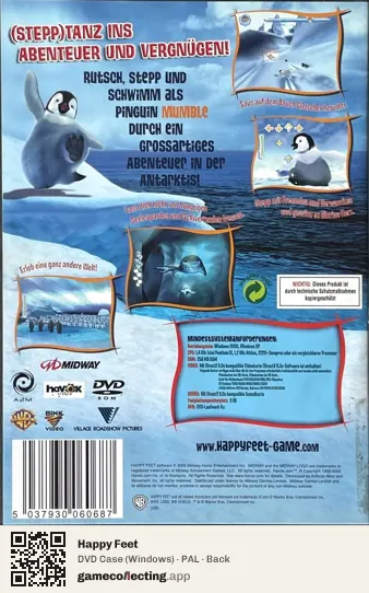 Happy Feet Computer, PAL box back