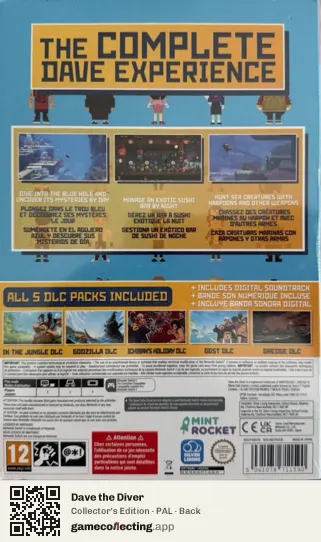 Dave the Diver Nintendo Switch 2, PAL box back