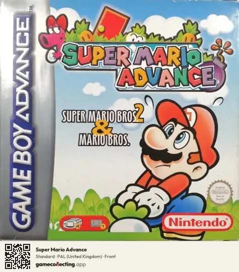 Super Mario Advance Game Boy Advance, United Kingdom box front