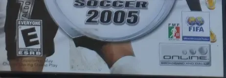 FIFA 2005, the ESRB box on its front